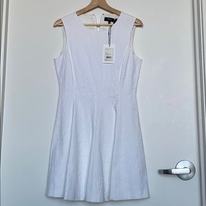 Theory White Wrighton Texture Dress